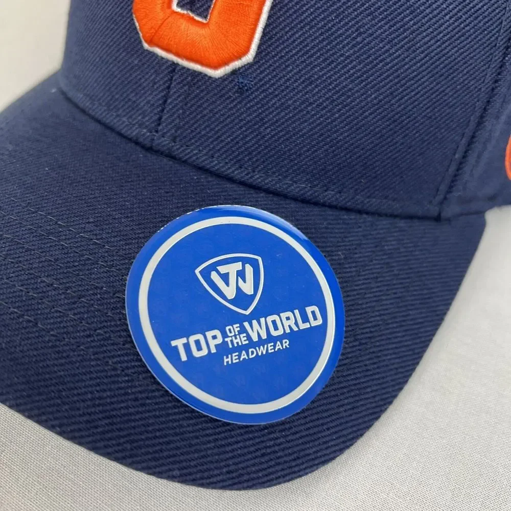 TEAM SYRACUSE UNIVERSITY Blue‎ w/ Orange Logo Adjustable BASEBALL HAT CAP